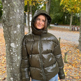 Nola Puffer Jakke - Mørkegrøn - ByStenholt.dk