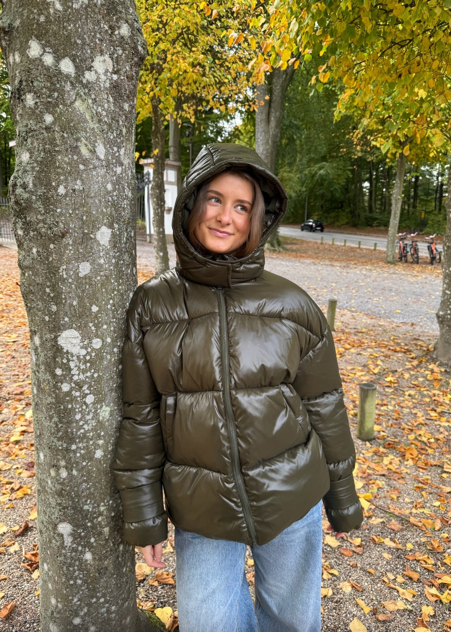 Nola Puffer Jakke - Mørkegrøn - ByStenholt.dk