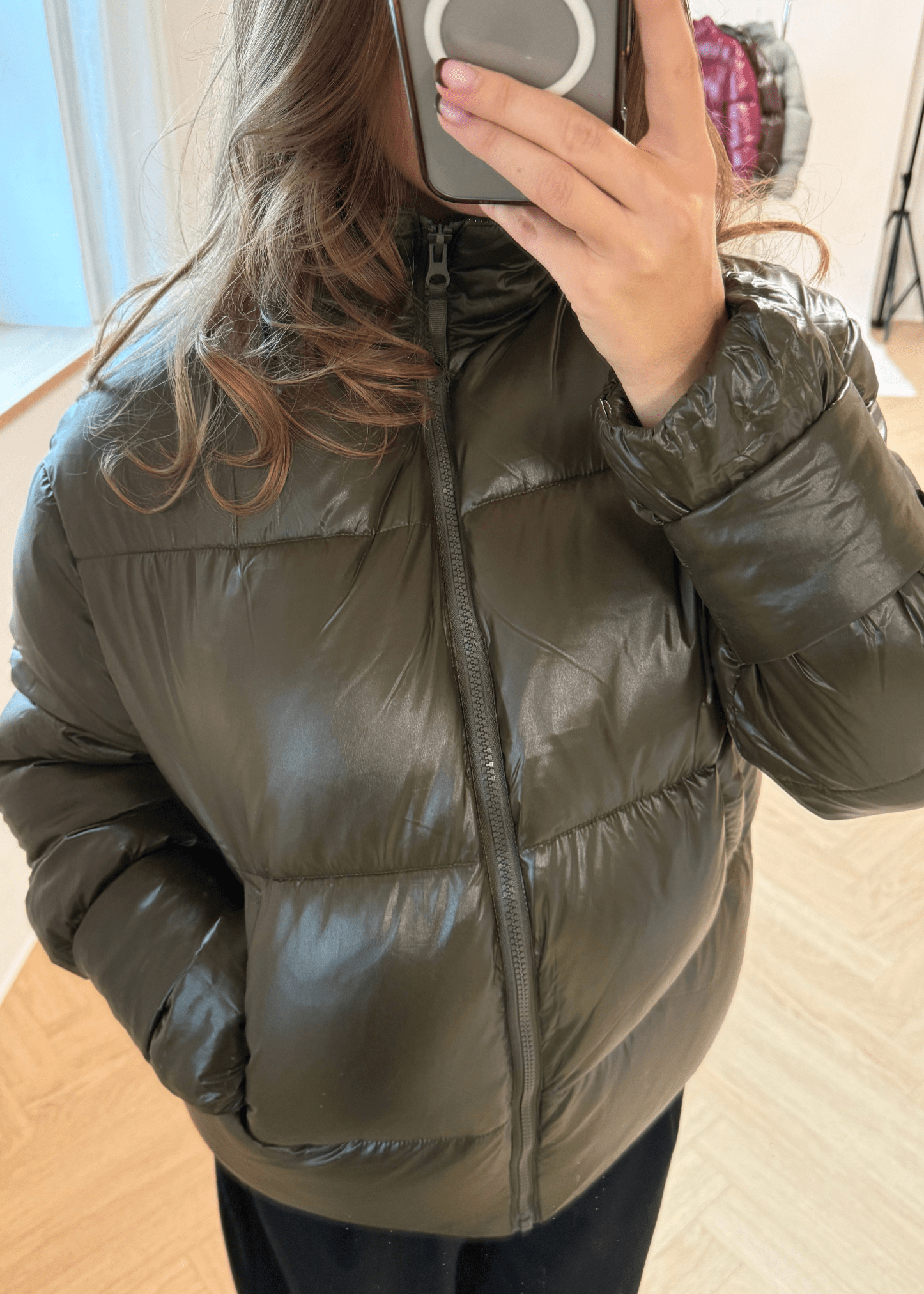 Nola Puffer Jakke - Mørkegrøn - ByStenholt.dk