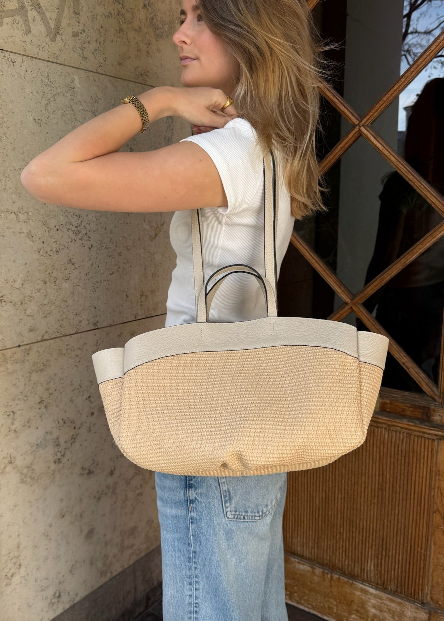 Nora Flettet Taske - Beige - ByStenholt.dk