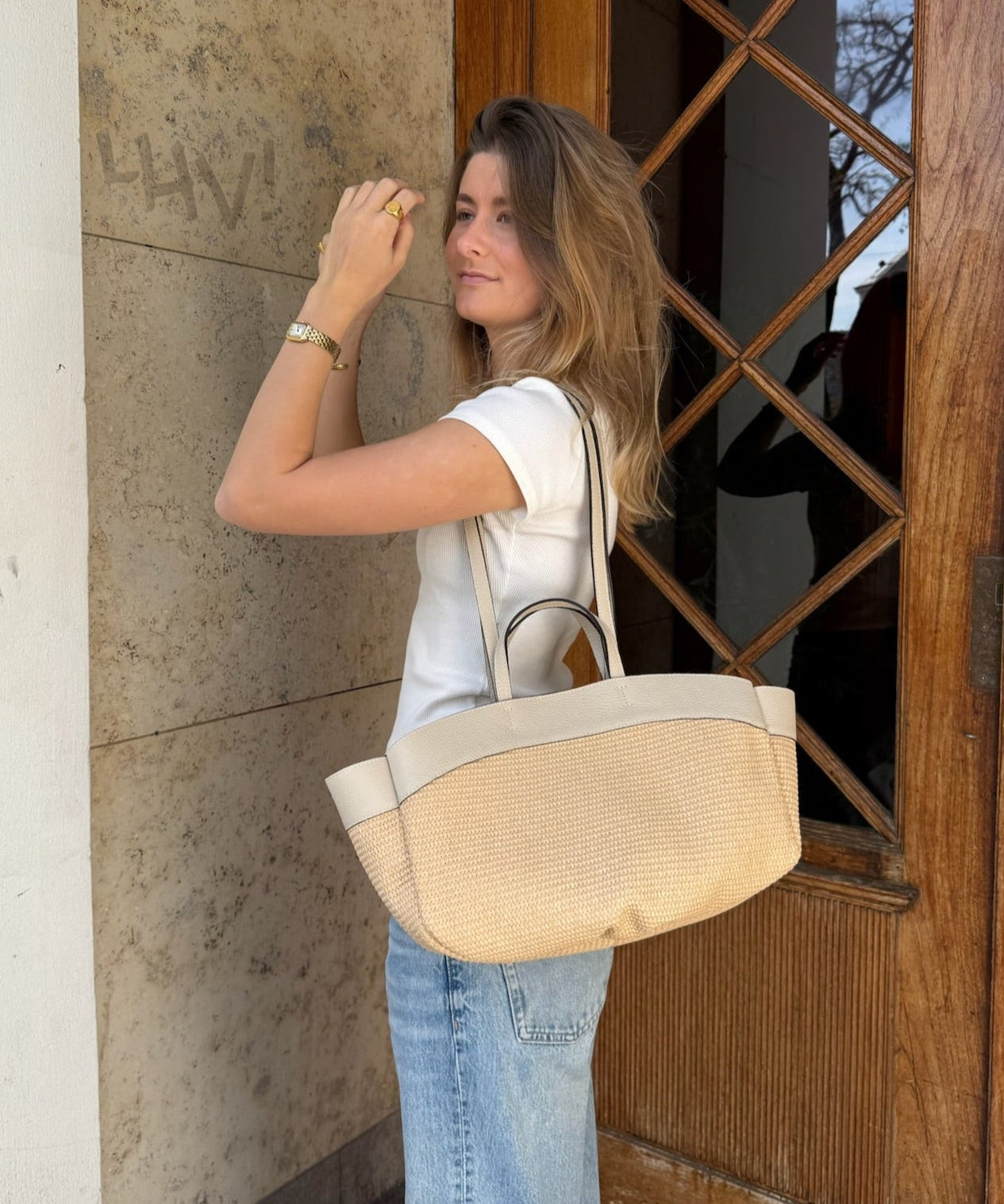 Nora Flettet Taske - Beige - ByStenholt.dk