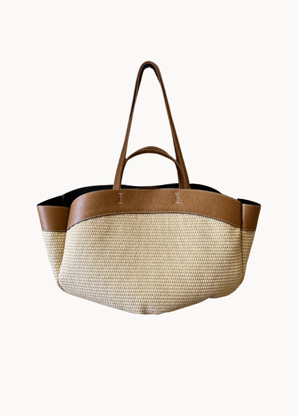 Nora Flettet Taske - Camel - ByStenholt.dk