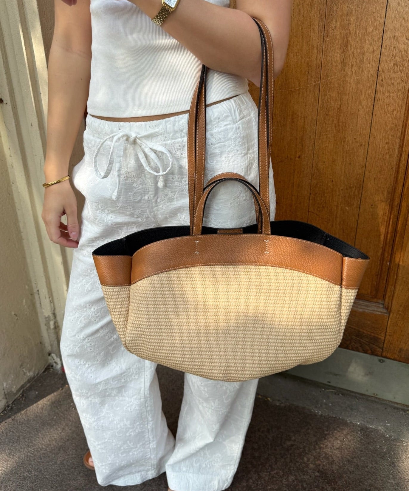 Nora Flettet Taske - Camel - ByStenholt.dk