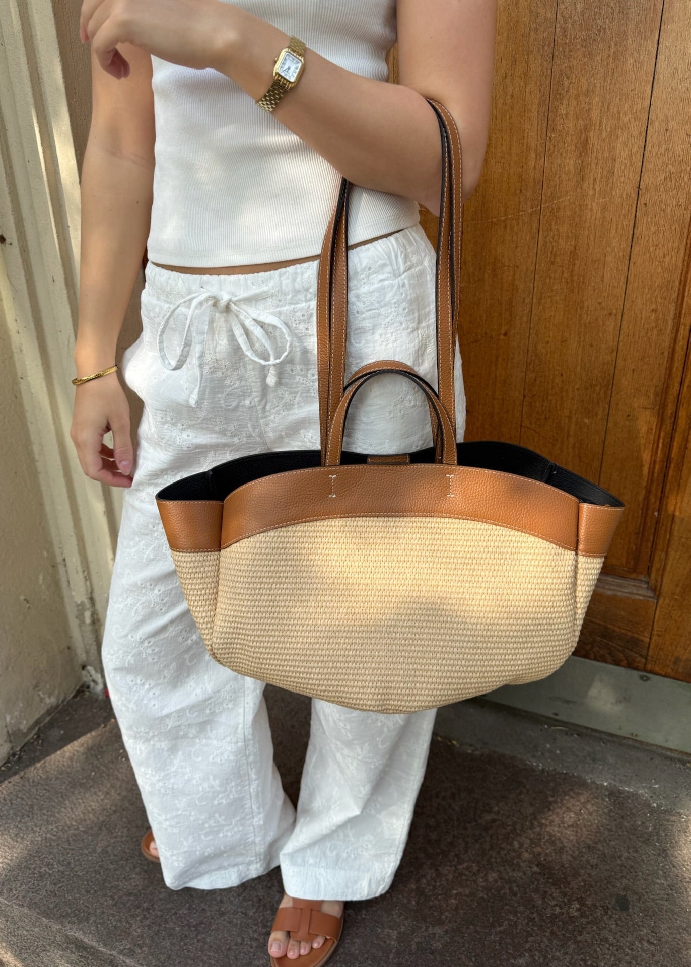 Nora Flettet Taske - Camel - ByStenholt.dk