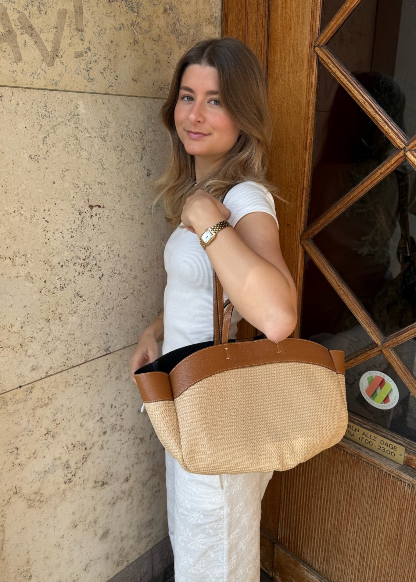 Nora Flettet Taske - Camel - ByStenholt.dk