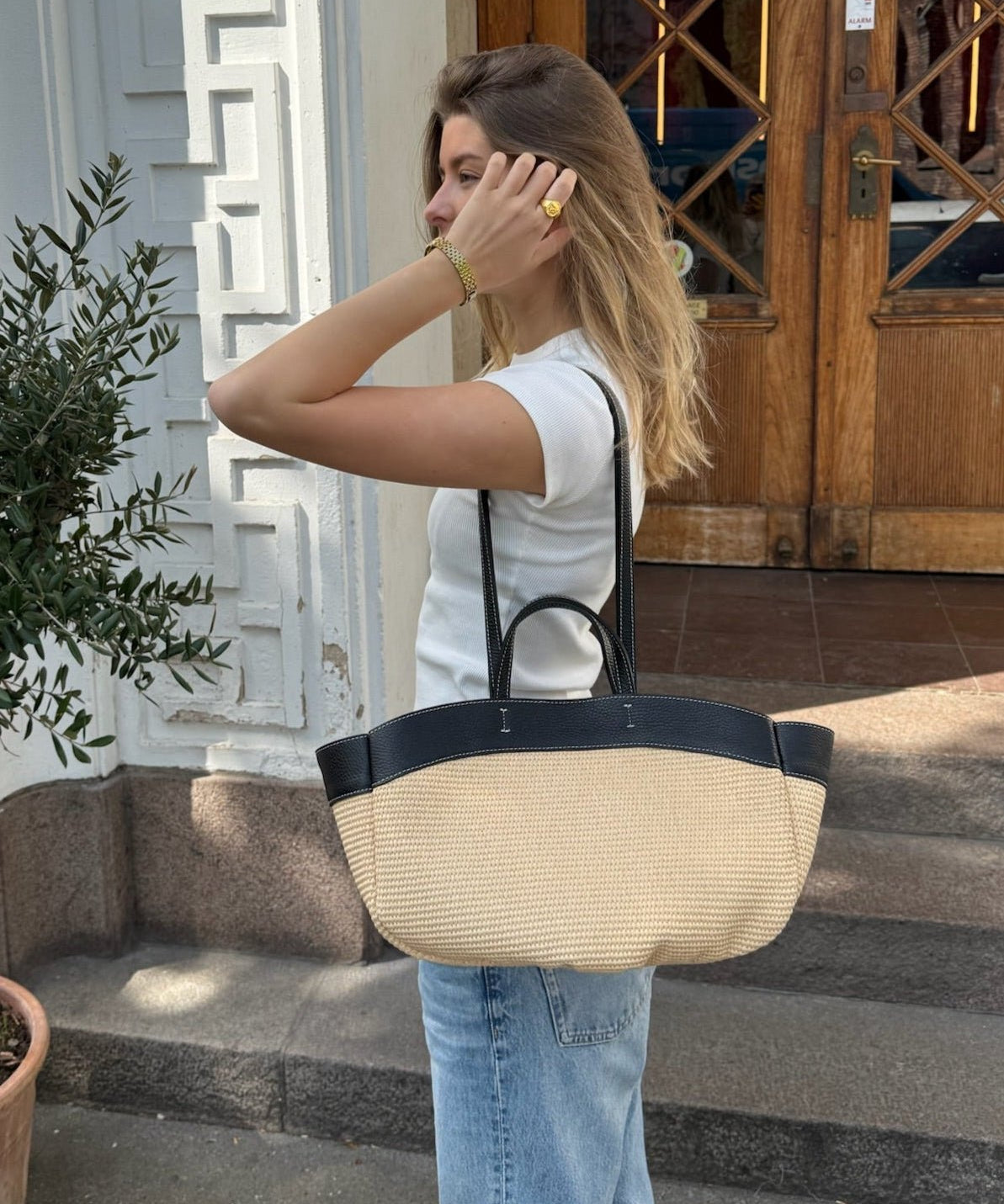 Nora Flettet Taske - Sort - ByStenholt.dk