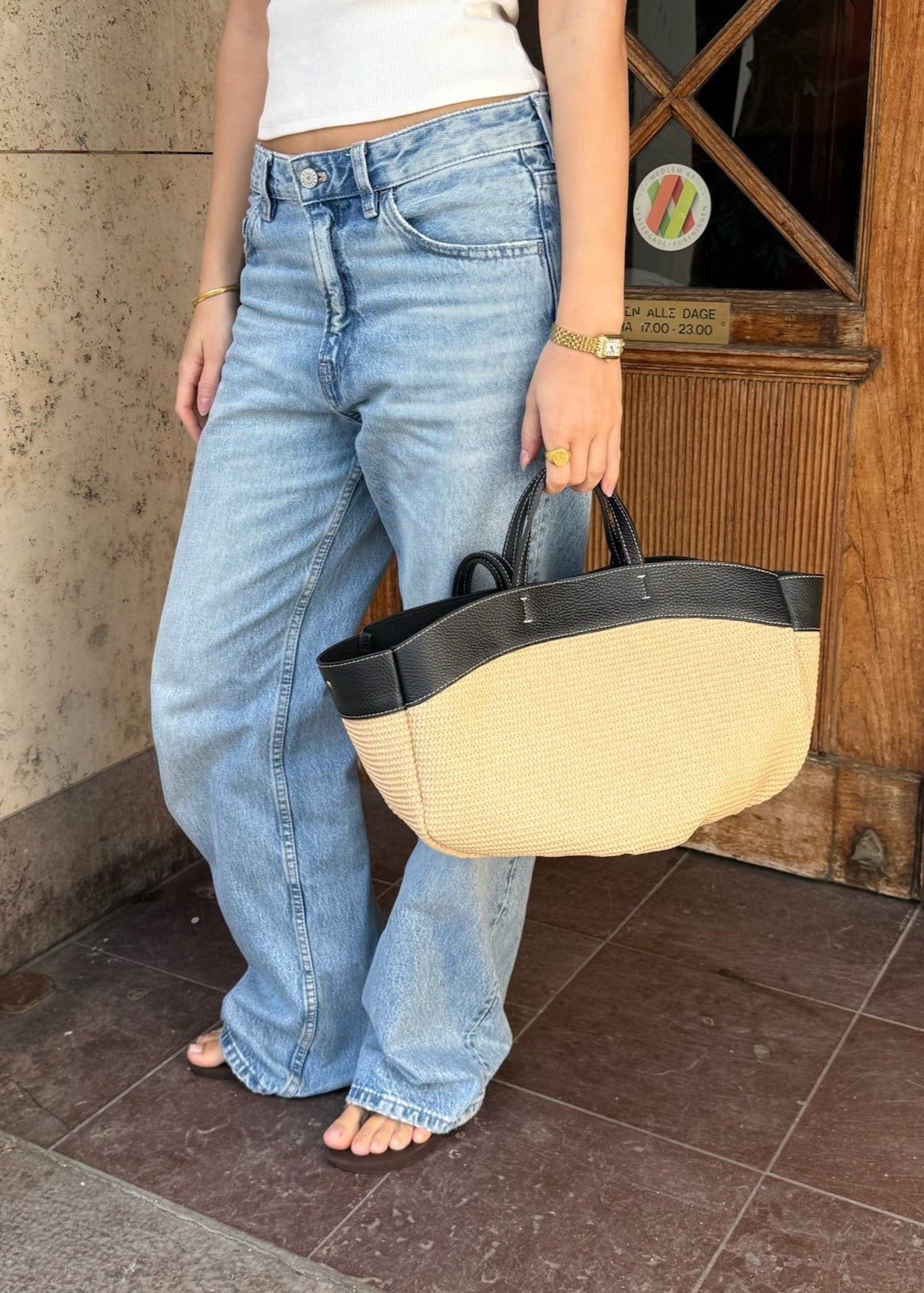 Nora Flettet Taske - Sort - ByStenholt.dk