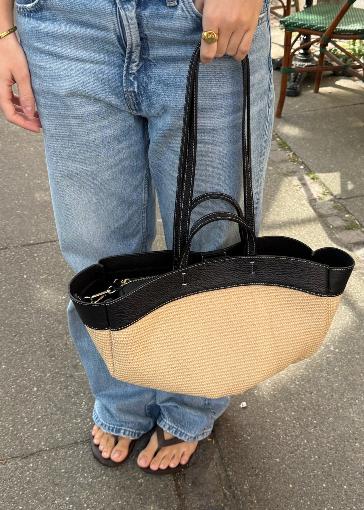 Nora Flettet Taske - Sort - ByStenholt.dk