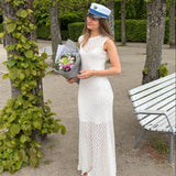 Norma Blonde Maxi Kjole - Hvid - ByStenholt.dk