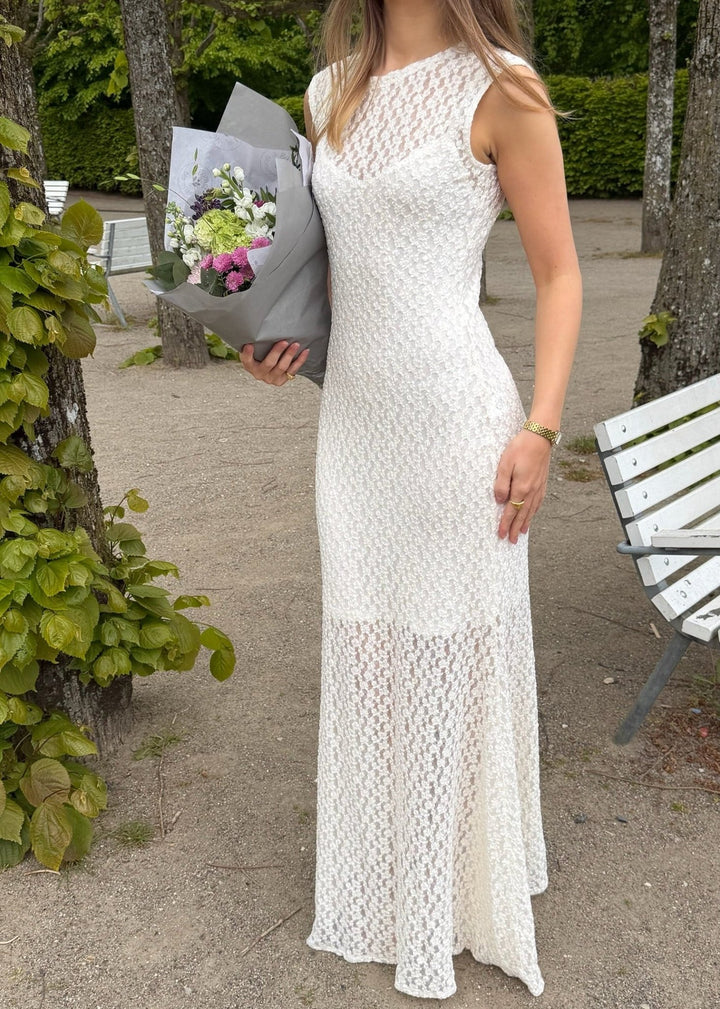 Norma Blonde Maxi Kjole - Hvid - ByStenholt.dk