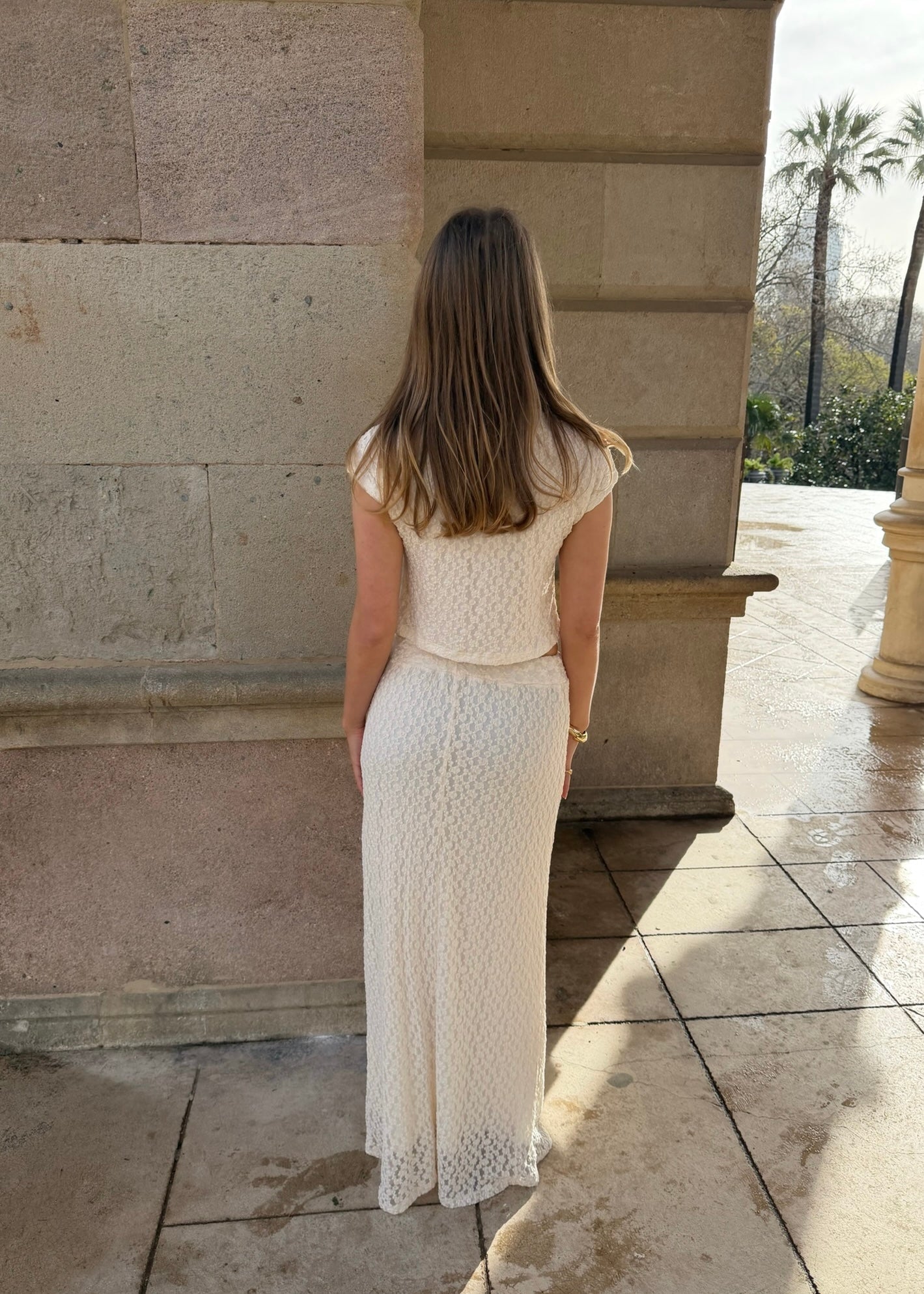 Norma Blonde Sæt (Nederdel + T-shirt) - Hvid - ByStenholt.dk