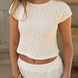 Norma Blonde Sæt (Nederdel + T-shirt) - Hvid - ByStenholt.dk