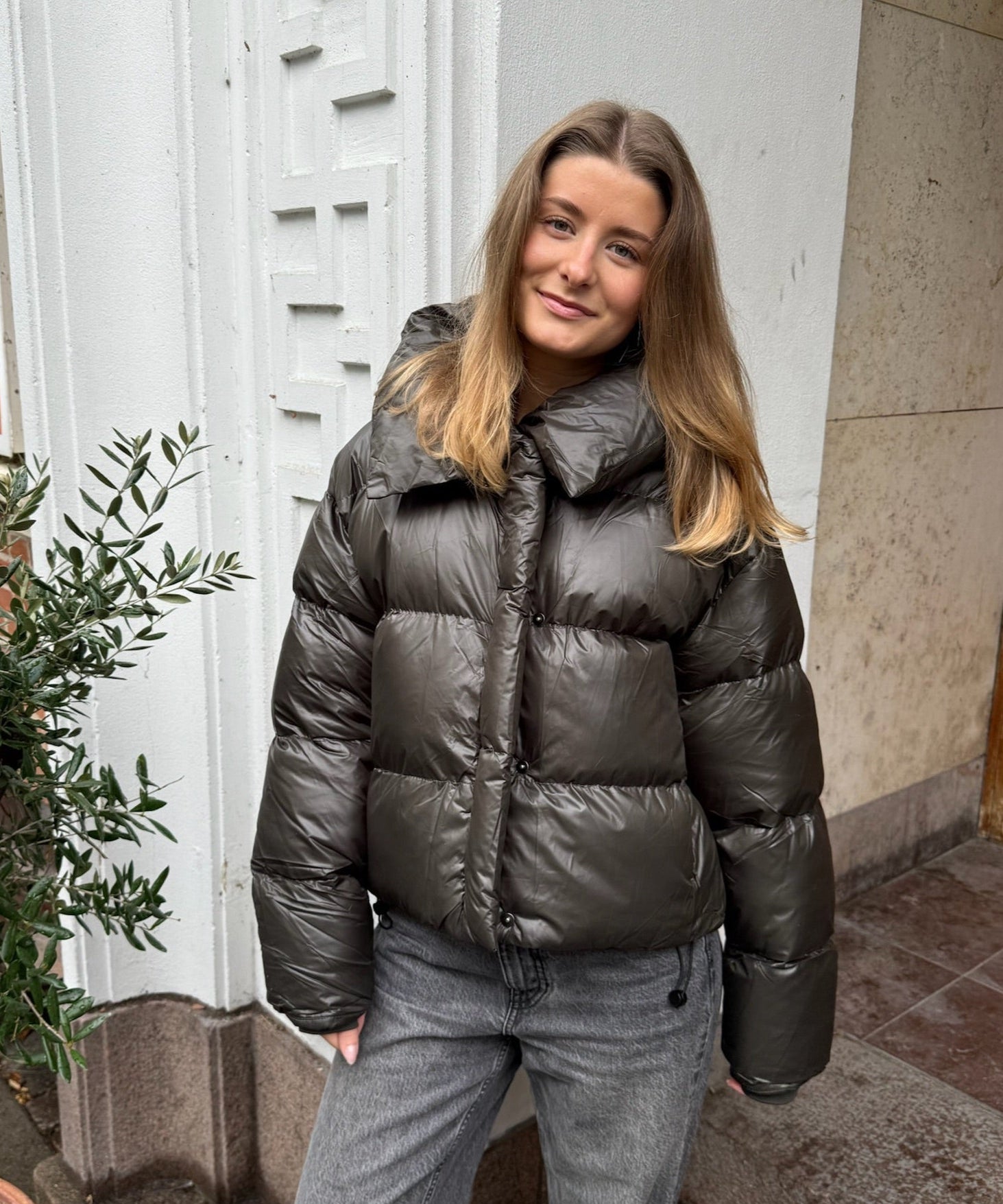 Nova Puffer Jakke - Khaki - ByStenholt.dk