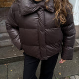 Nova Puffer Jakke - Mørkebrun - ByStenholt.dk