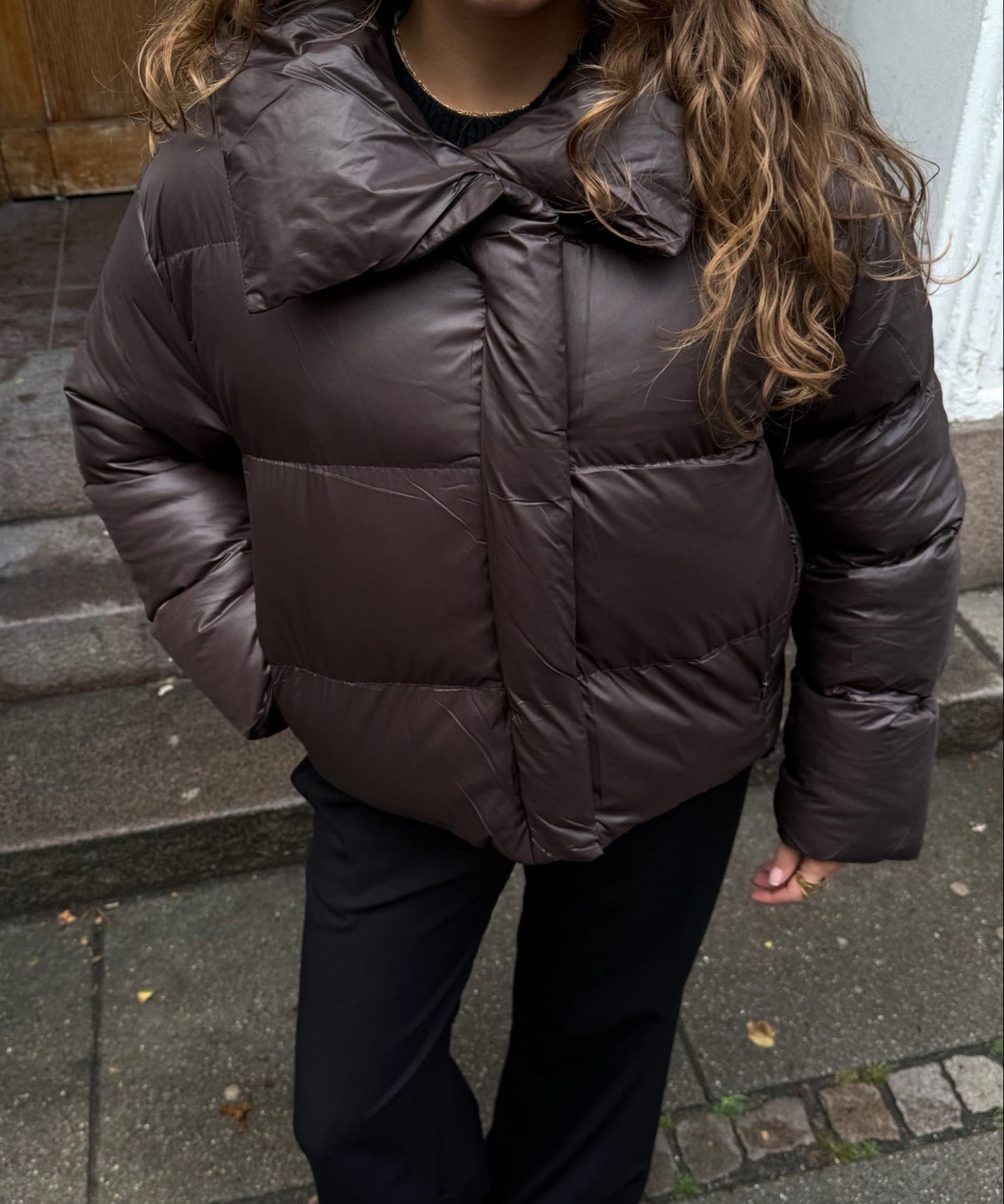 Nova Puffer Jakke - Mørkebrun - ByStenholt.dk