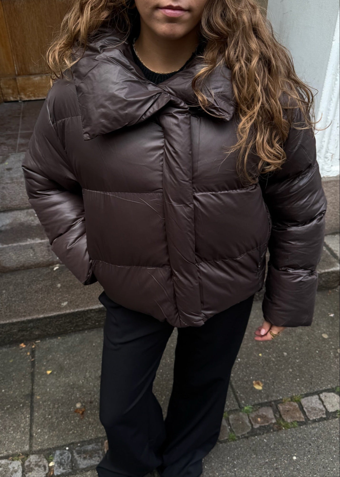 Nova Puffer Jakke - Mørkebrun - ByStenholt.dk