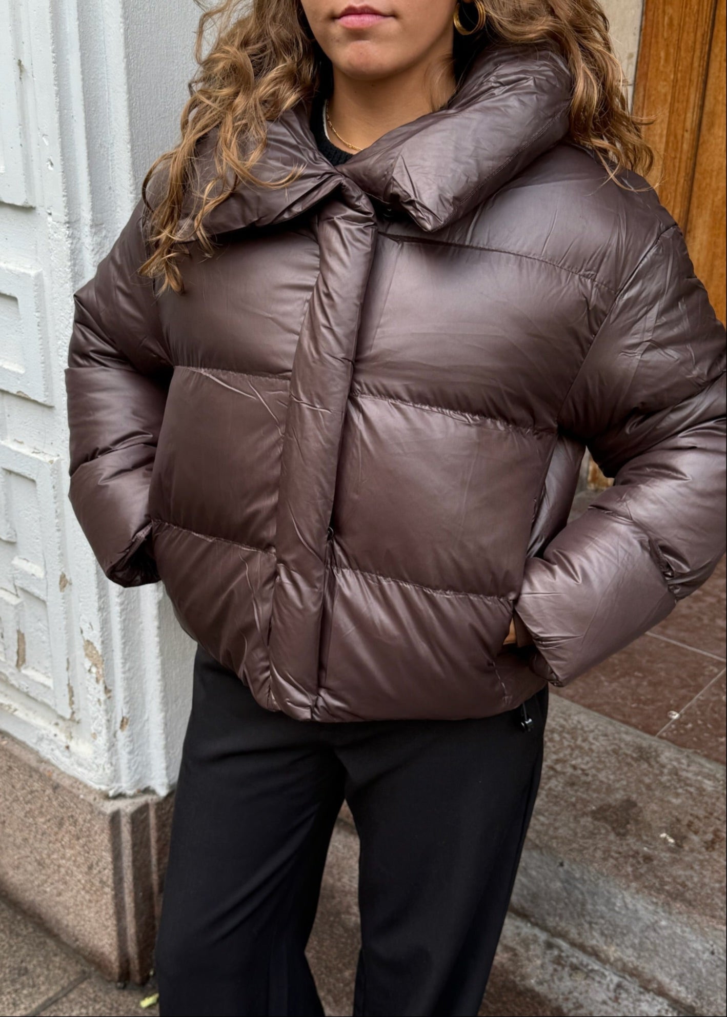 Nova Puffer Jakke - Mørkebrun - ByStenholt.dk