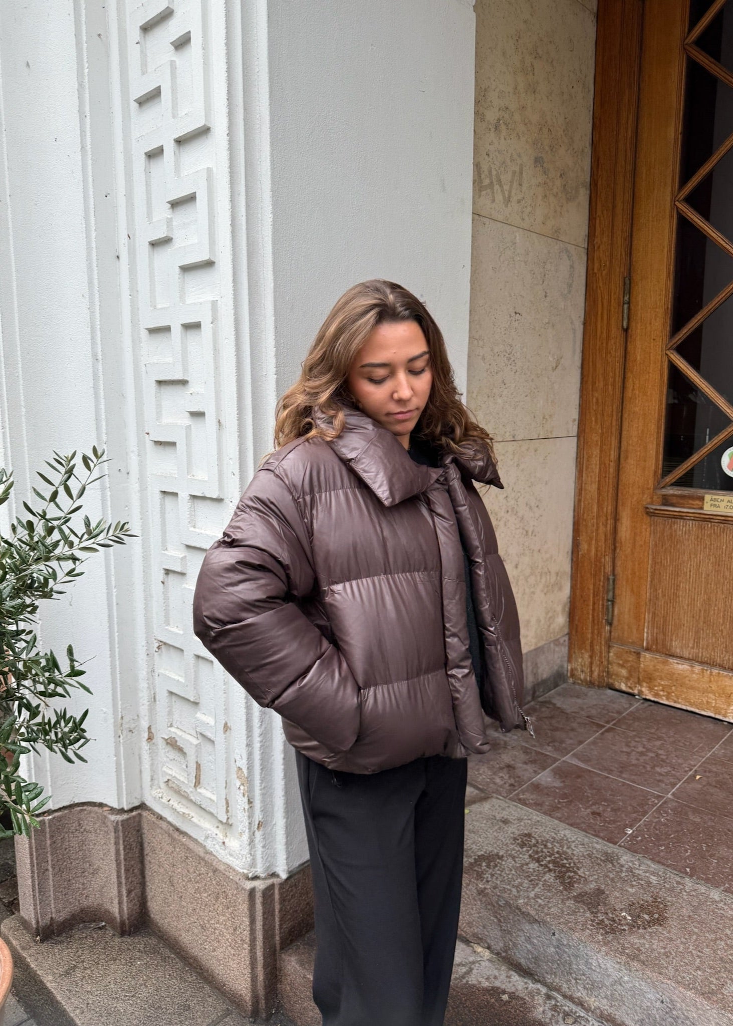 Nova Puffer Jakke - Mørkebrun - ByStenholt.dk