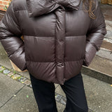 Nova Puffer Jakke - Mørkebrun - ByStenholt.dk