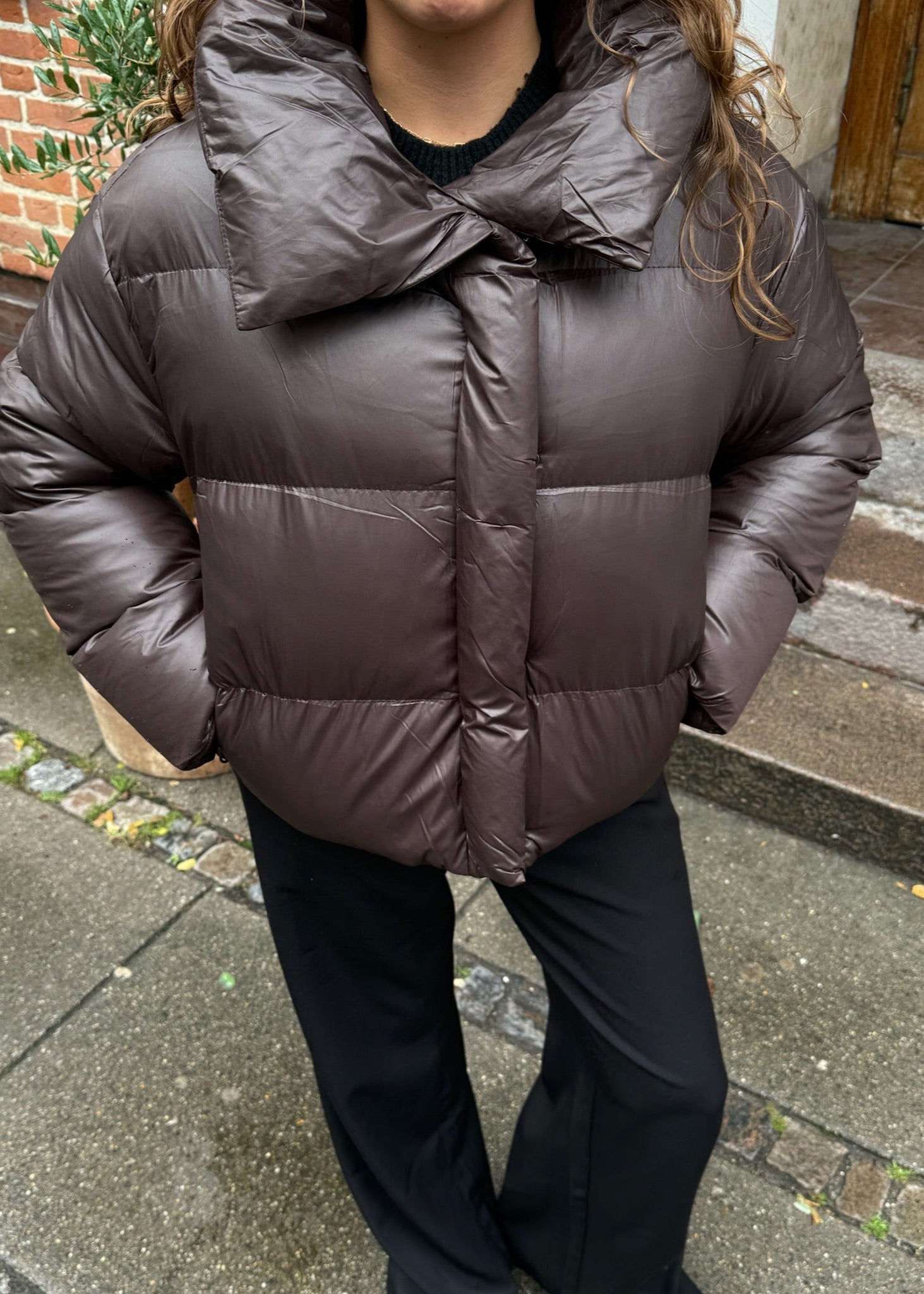 Nova Puffer Jakke - Mørkebrun - ByStenholt.dk