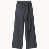 Nula Bukser med Crossover og Spænde - Mørkegrå