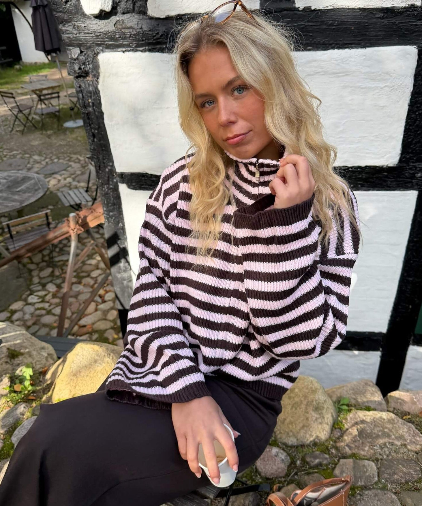Odette Zip Cardigan - Lyserød - ByStenholt.dk