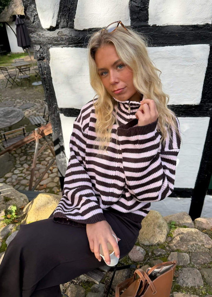 Odette Zip Cardigan - Lyserød - ByStenholt.dk