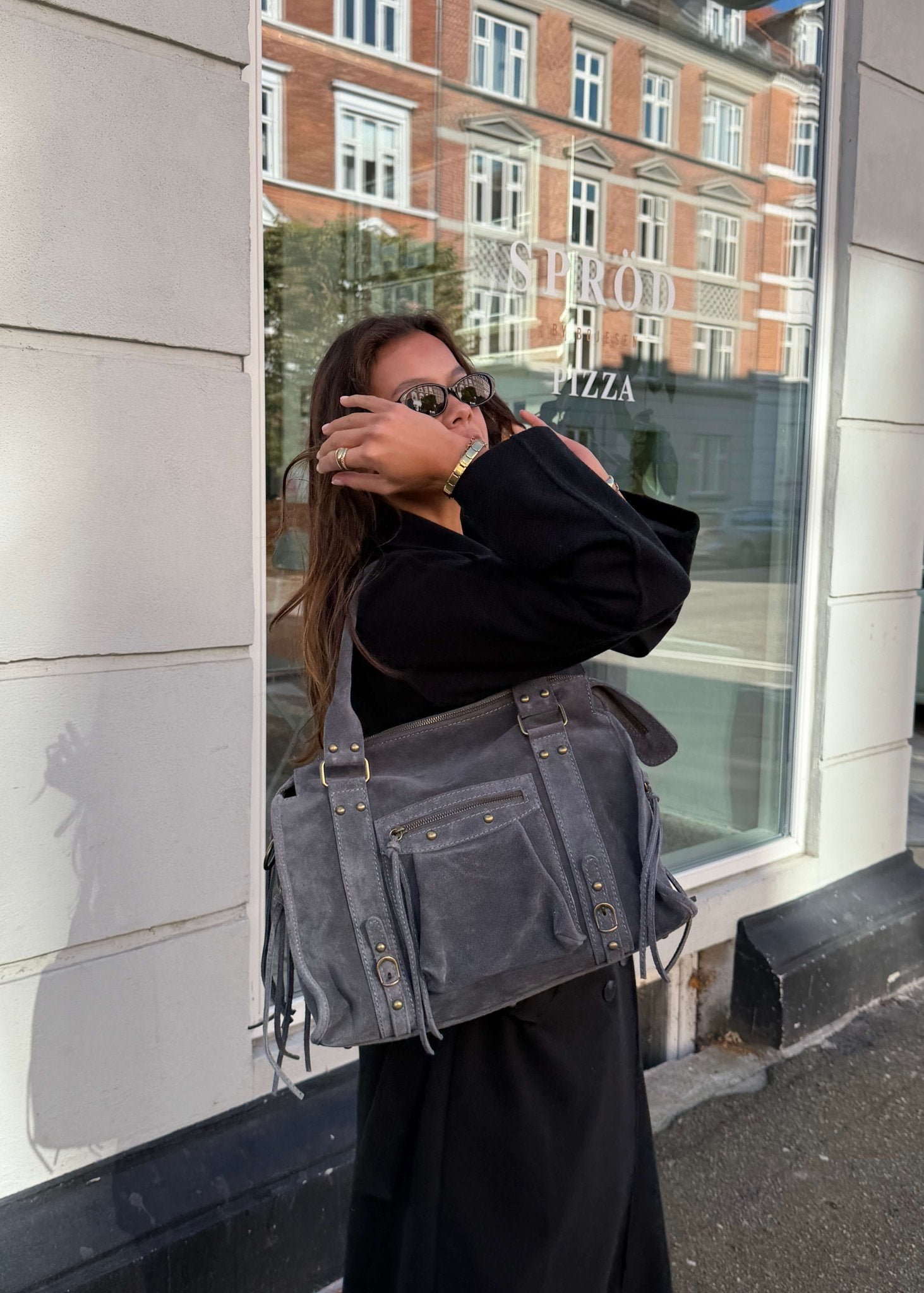 Paris Ruskind Taske - Mørkegrå - ByStenholt.dk