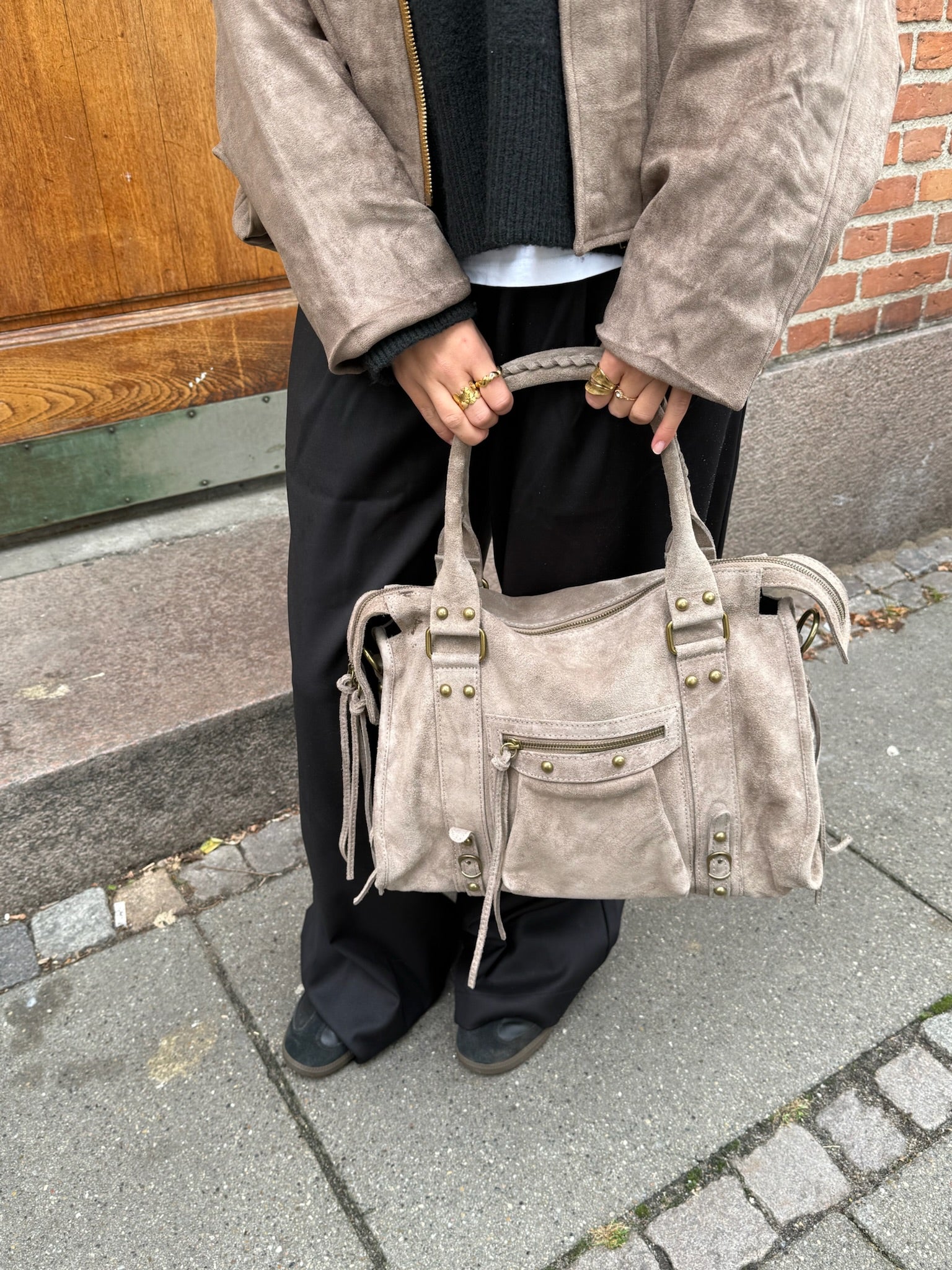 Paris Ruskind Taske - Taupe - ByStenholt.dk