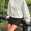 Paula Jakke - Stribet Beige - ByStenholt.dk