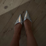 Plain Slingback Pumps - Sølv - ByStenholt.dk