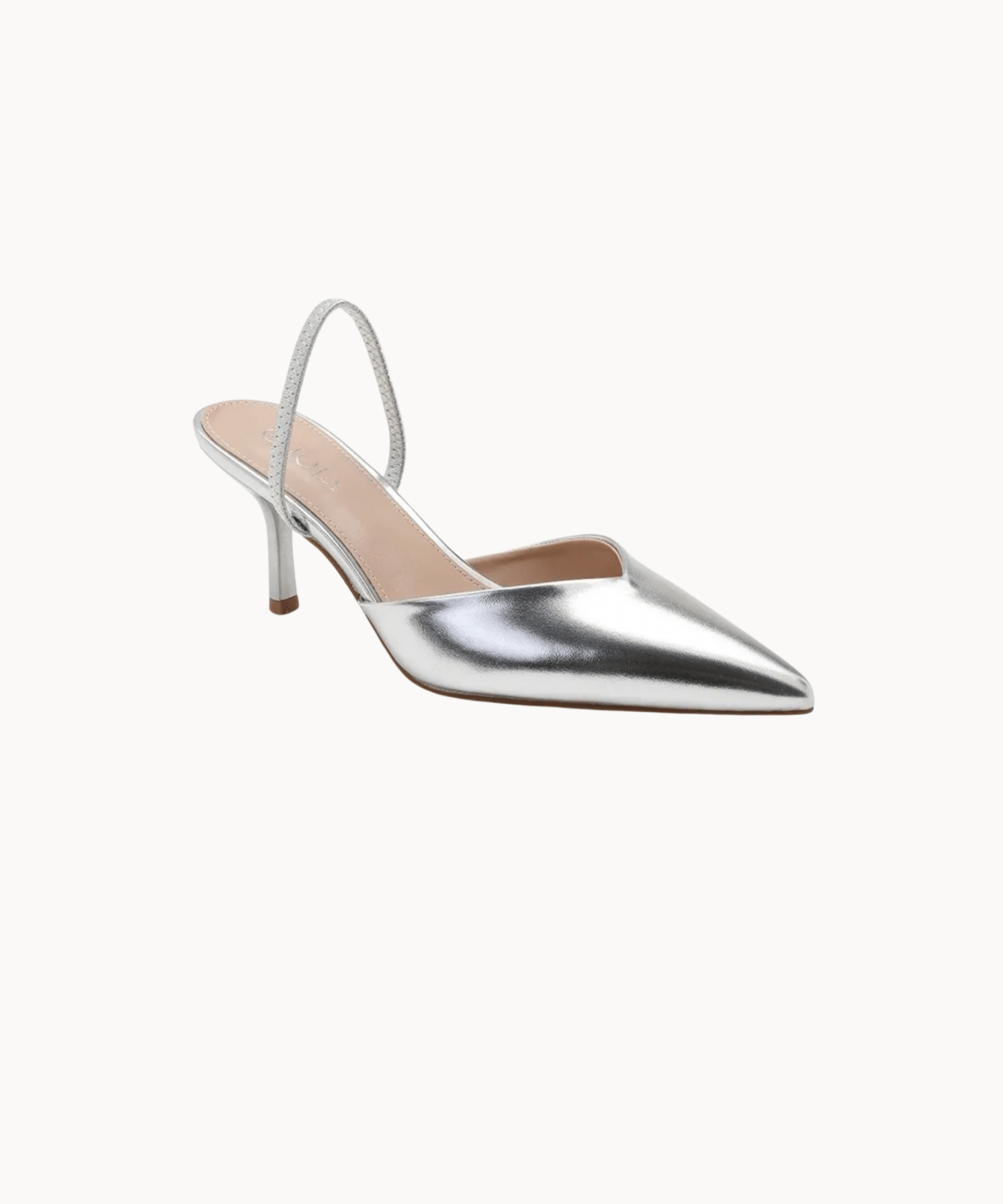 Plain Slingback Pumps - Sølv - ByStenholt.dk