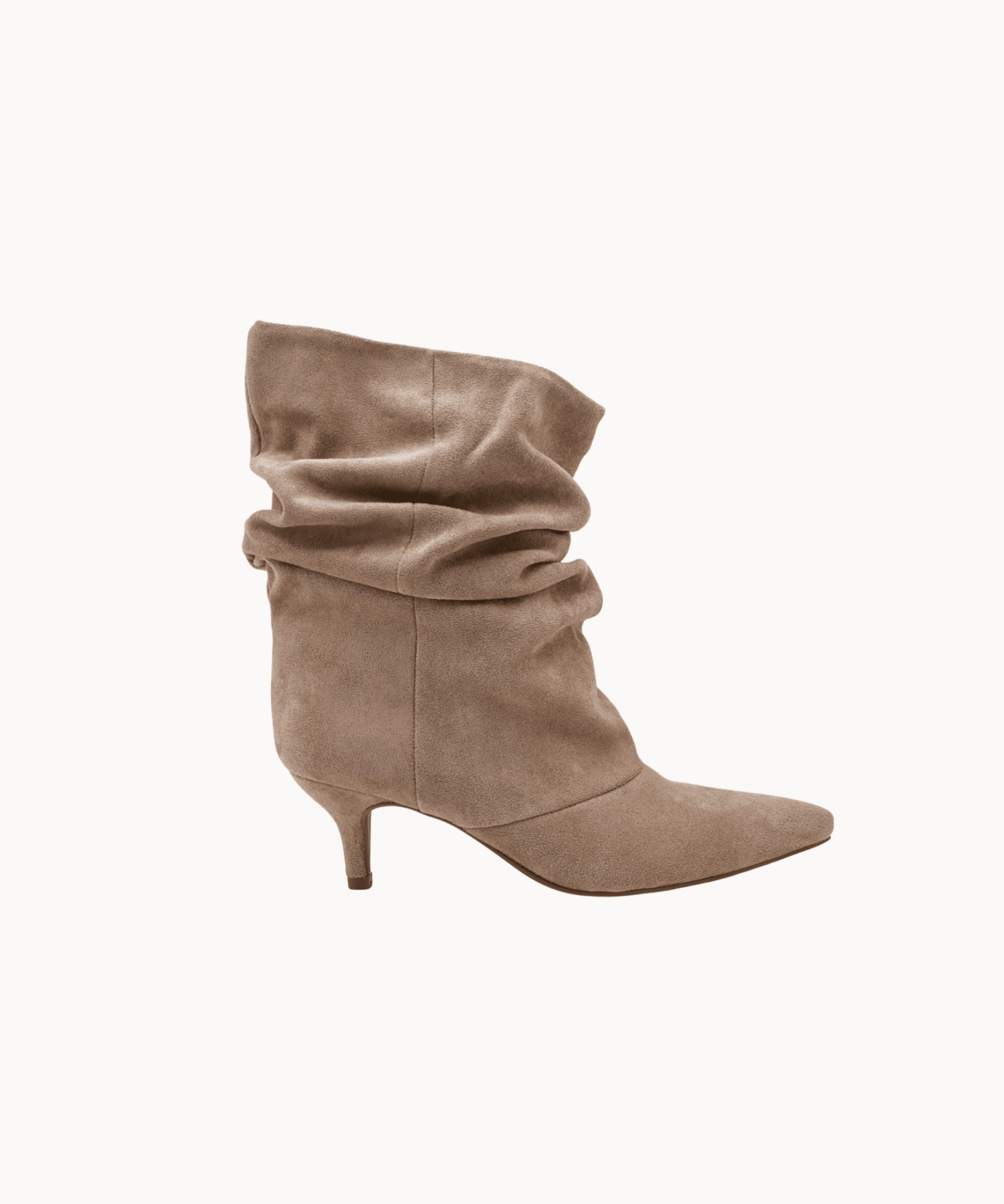 Pleated Ruskind Ankelstøvler - Beige - ByStenholt.dk