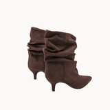 Pleated Ruskind Ankelstøvler - Brun - ByStenholt.dk