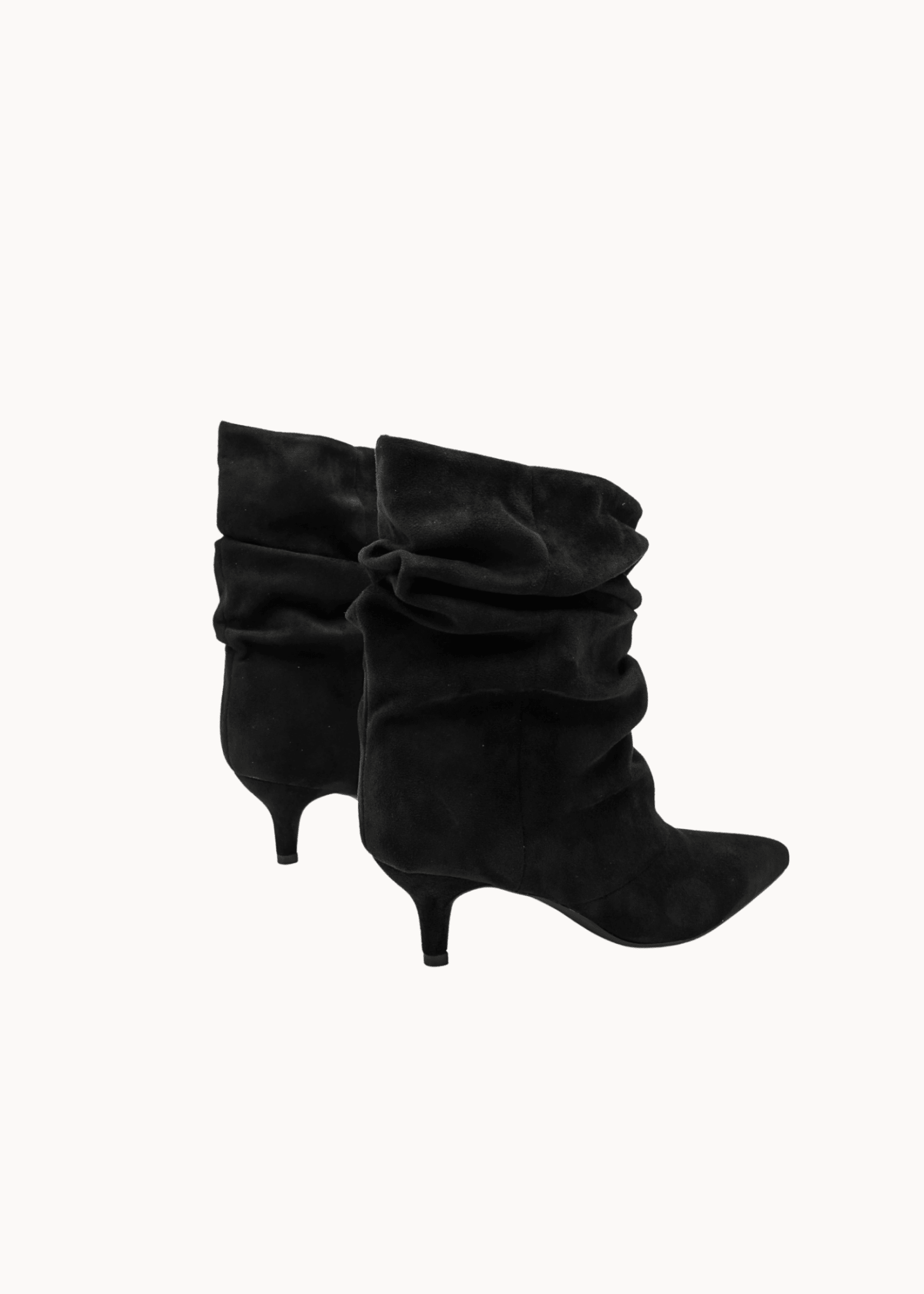 Pleated Ruskind Ankelstøvler - Sort - ByStenholt.dk