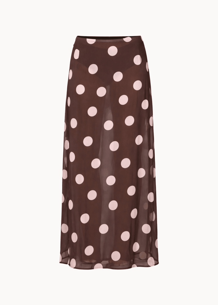 Polka Maxi Nederdel - Mørkebrun - ByStenholt.dk