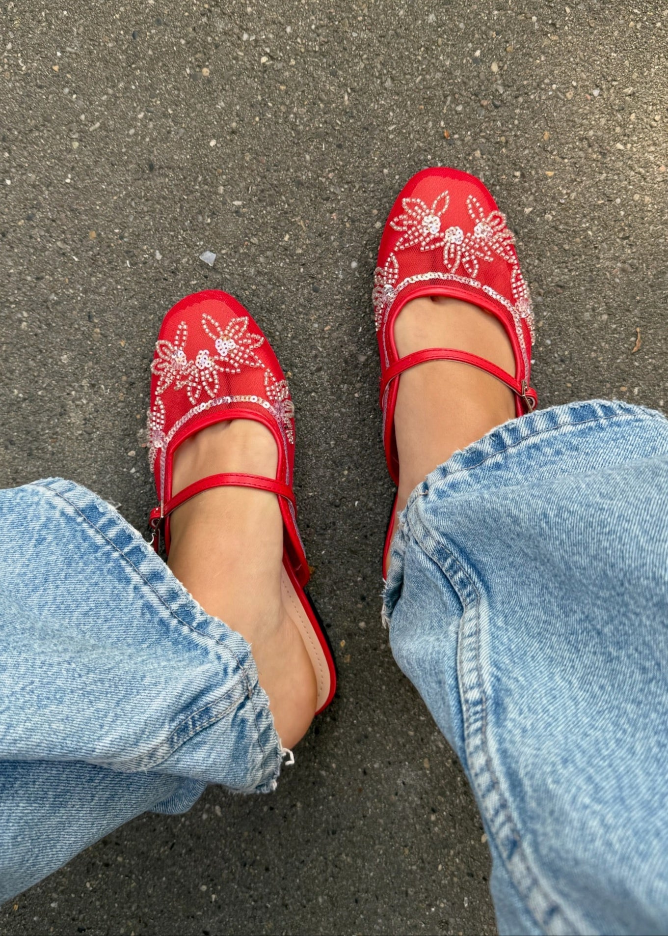 Rhinsten Sandaler - Rød - ByStenholt.dk