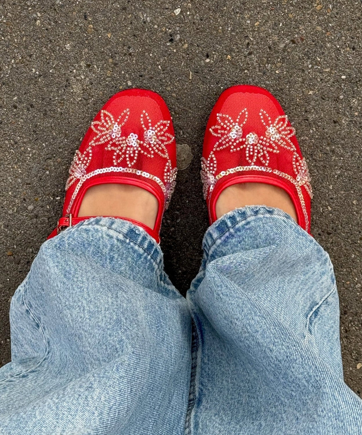 Rhinsten Sandaler - Rød - ByStenholt.dk