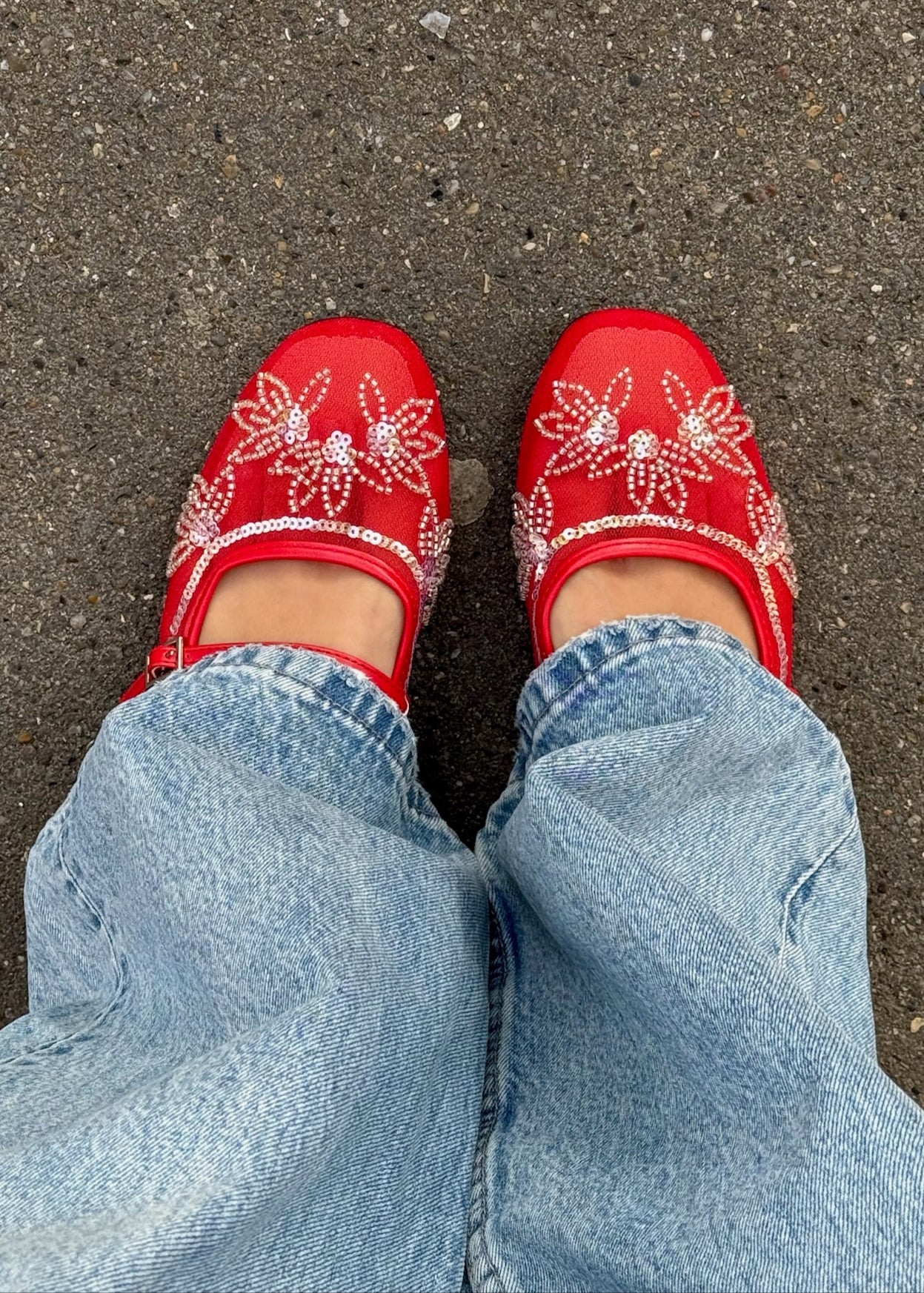 Rhinsten Sandaler - Rød - ByStenholt.dk