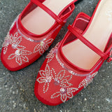 Rhinsten Sandaler - Rød - ByStenholt.dk