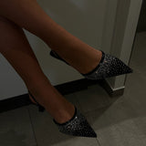 Rhinsten Slingback Pumps - Sort - ByStenholt.dk