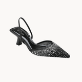 Rhinsten Slingback Pumps - Sort - ByStenholt.dk