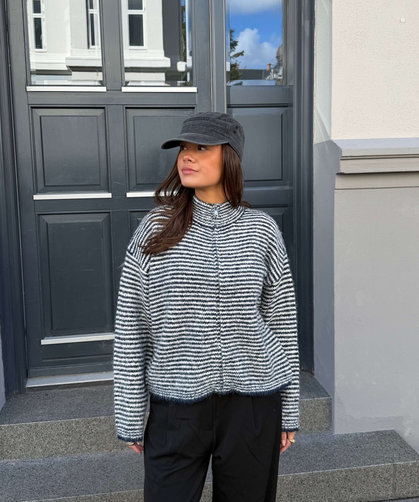 Ronja Zip Cardigan - Grå - ByStenholt.dk