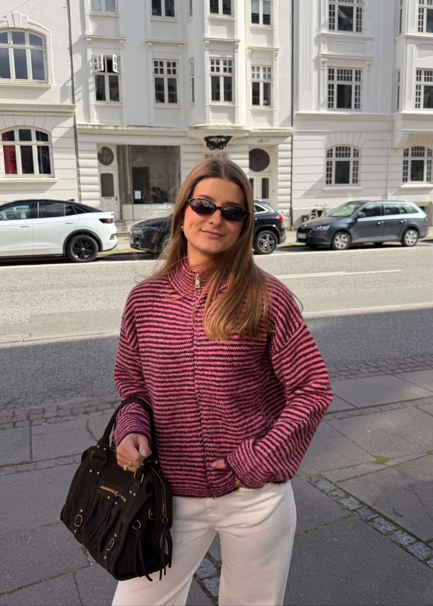 Ronja Zip Cardigan - Lyserød - ByStenholt.dk