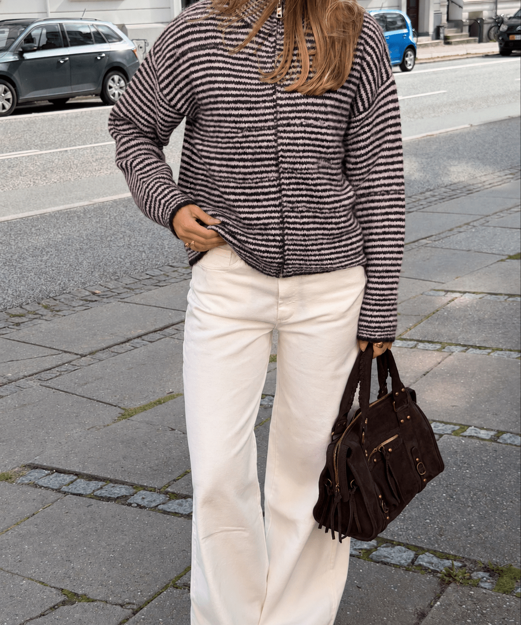 Ronja Zip Cardigan - Lyserød - ByStenholt.dk