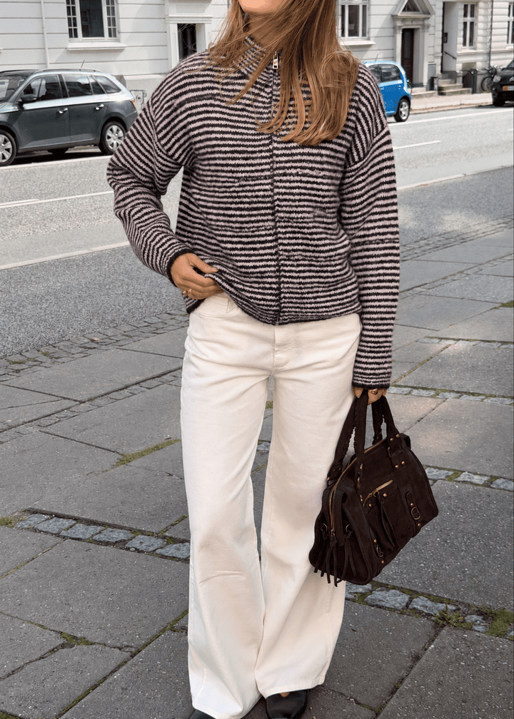 Ronja Zip Cardigan - Lyserød - ByStenholt.dk