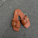 Sandaler med Spænde - Camel - ByStenholt.dk