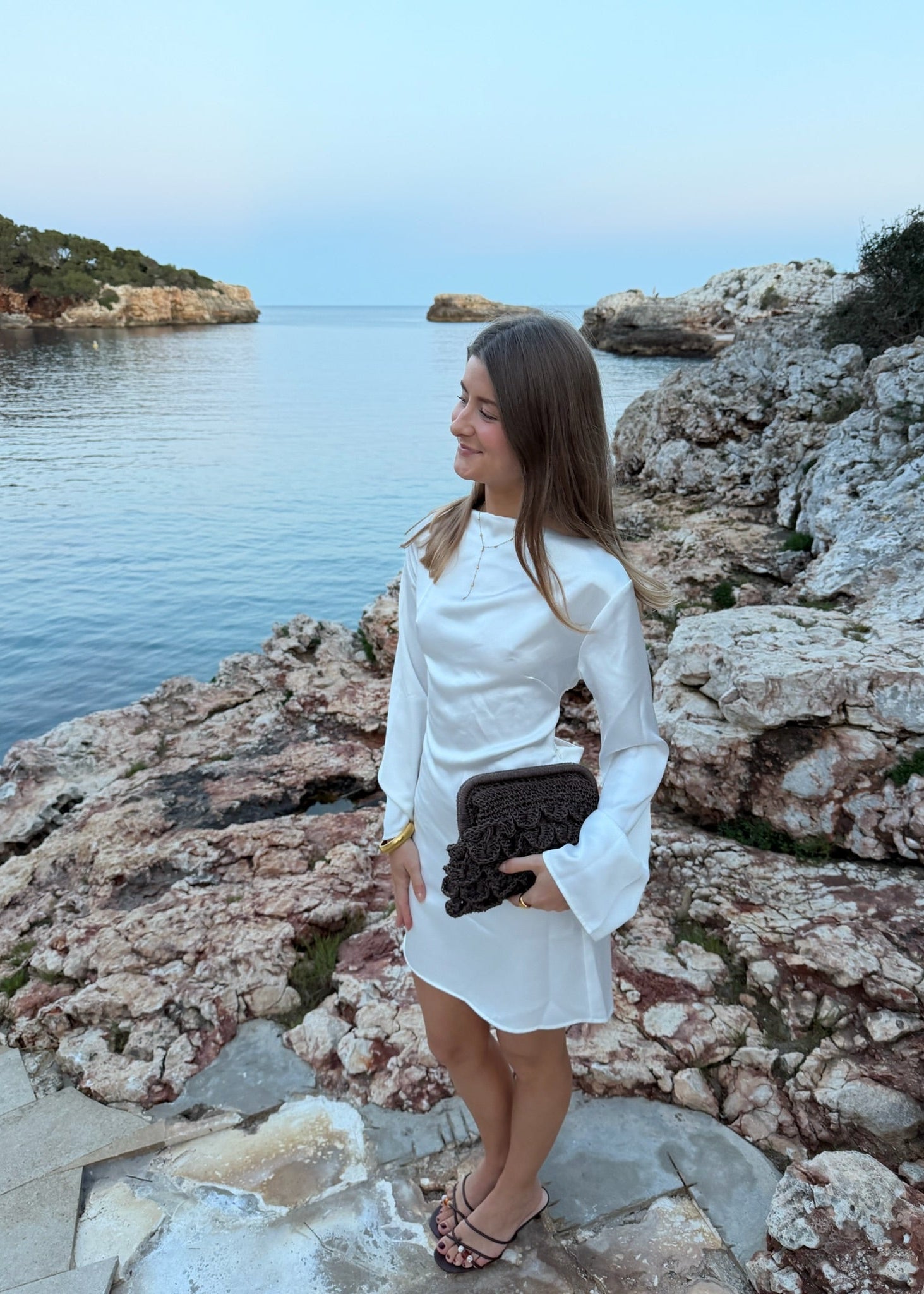 Satin Kjole - Creme - ByStenholt.dk