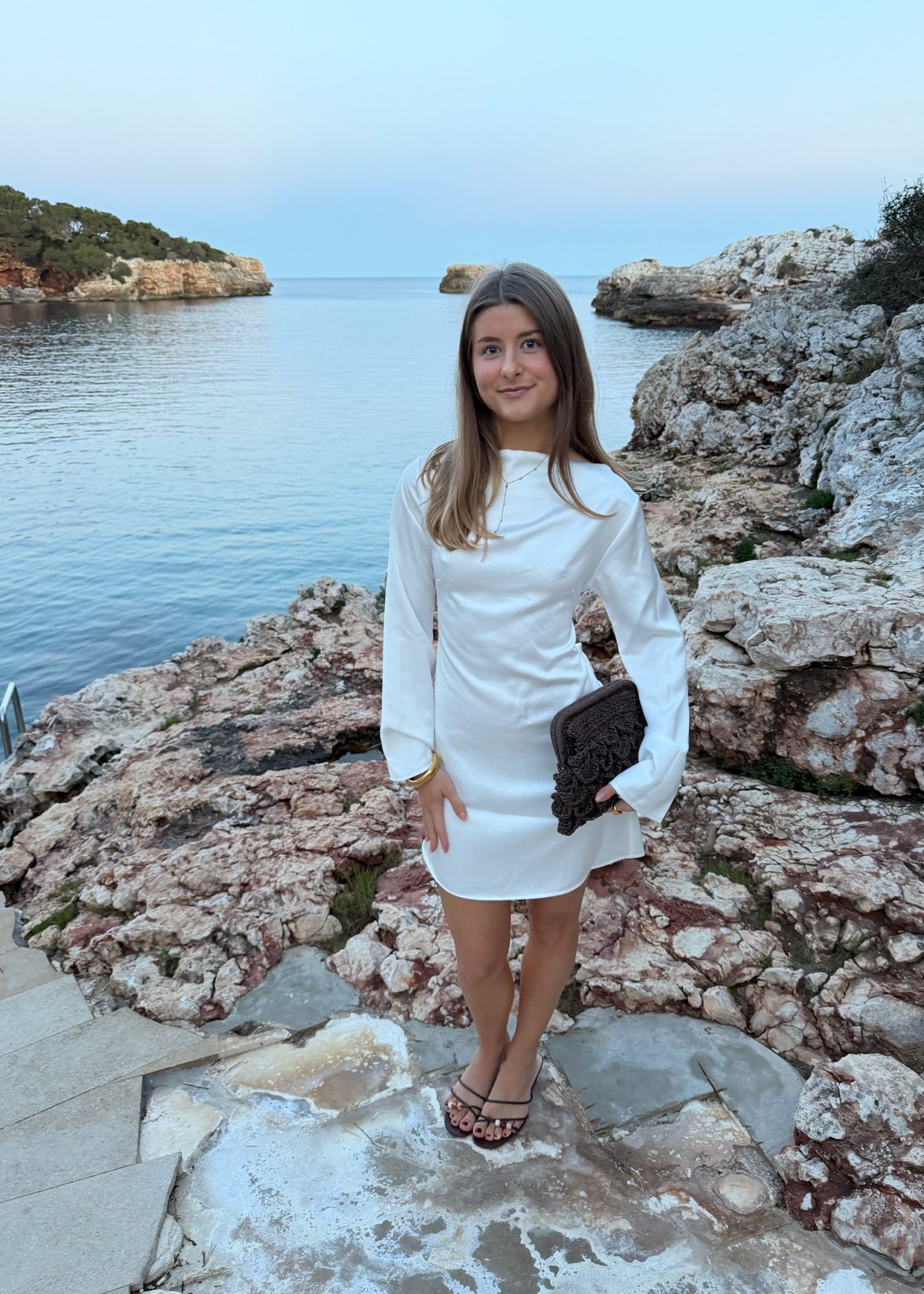 Satin Kjole - Creme - ByStenholt.dk