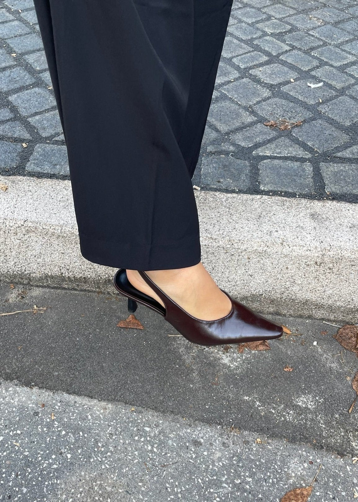 Serena Slingback Pumps - Mørkebrun - ByStenholt.dk